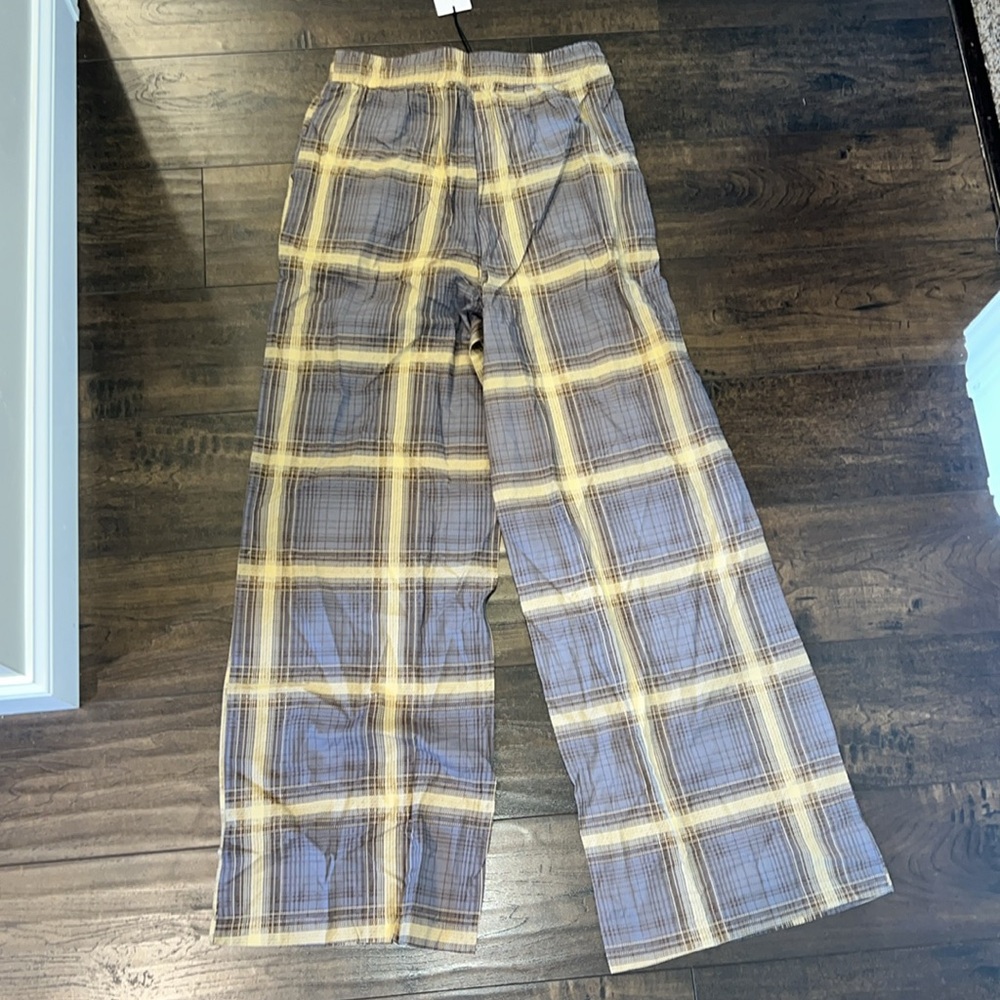 NWT WeWoreWhat Sage Plaid Pull-On Pajama Pants - Picture 7 of 8
